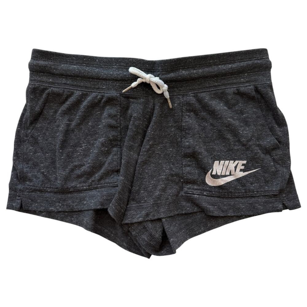 Nike Sportswear Gym Vintage Charcoal Heather Gray Shorts Women's Size Small